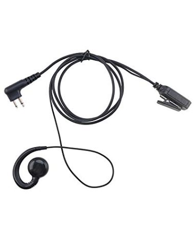 KS K-STORM CLS1110 Walkie Talkie Earpiece Headset Compatible with Motorola Radio CP200, RDM2070D, CLS1413, HKLN4604, PU Material, Black