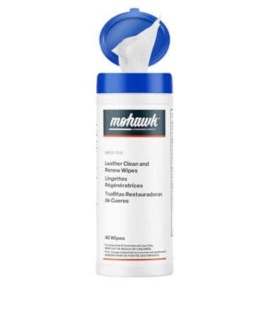 Mohawk Leather Clean and Renew Wipes, Leather Cleaner, M850-1019, 40 Sheets