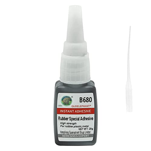 Guoelephant Rubber Glue B680,Rubber Adhesive,for bonding Between Rubber and Rubber,Rubber and Other Material.Instant Super Glue for Rubber,tire,DIY Craft,Rubber Edge,Rubber Tube,etc.