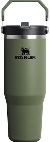 STANLEY IceFlow 2.0 Flip Straw Tumbler with Handle 30 oz | Twist On Lid and Flip Up Straw | Leakproof Water Bottle | Insulated Stainless Steel | BPA-Free | Dried Pine