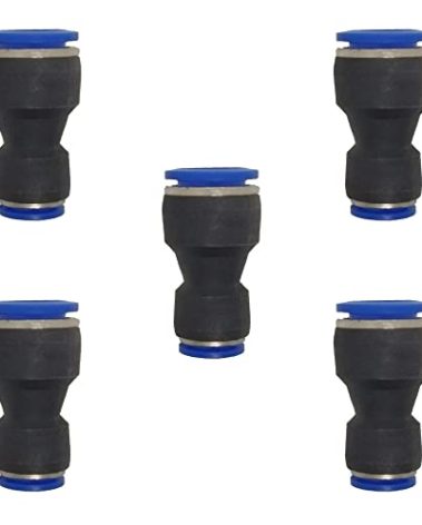 zjxed 16mm OD x 10mm OD Pneumatic quick Connector Push to Connect fittings Straight reducer Union/Coupler (Pack of 5)
