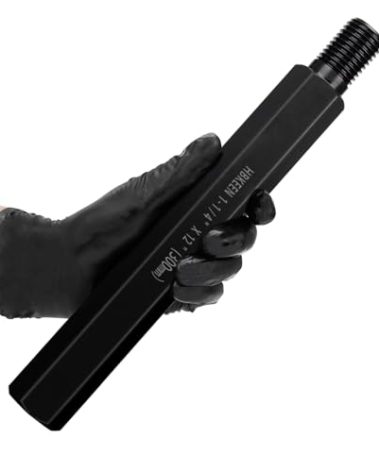 HBKEEN Core Drill Bit Extension 12 Inch, Diamond Core Bits Extension with 1-1/4”-7 Thread, Hexagonal Core Bit Extension for Use with Core Drill Bit for Drilling Concrete (Hexagon)