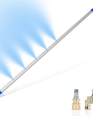 Radiator Cleaning Wand – Pressure Washer Tool for Cars, Trucks & RVs, Dual-Use Water/Air Flush, Includes Nozzle Tips & Quick Couplers, Fits 2000+ PSI Washers (39 inch without M22 Adapter)