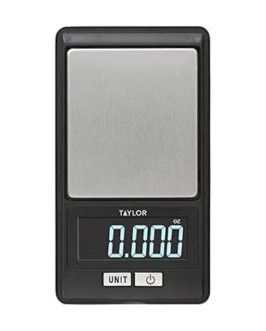 Taylor High-Precision Digital Portioning Scale with Cover, 16OZ/500G, Black
