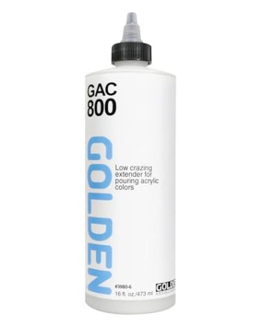 GOLDEN GAC 800, 16 fl. oz. Bottle, Professional Acrylic Medium, Transparent