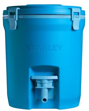 Stanley Adventure Fast Flow Water Jug 2 Gallon | Leakproof Ice Water Dispenser | Insulated Beverage Cooler | Easy Pour Spigot and Latched Foam Lid | BPA-Free | Azure