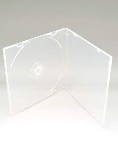 Maxtek 5.2mm CD Case, Slim Single Clear PP Poly Plastic Cases with Outer Sleeve, 100 Pack.