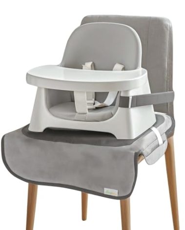 Minnebaby Extra Large Booster Chair Protector Cover, Dining Chair Seat Cover for Booster Seat, Grey