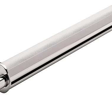 TAG Hardware Premium 14 1/8 Inch Long Expendible Pullout Closet Wardrobe Valet Rod (Matte Aluminum with Chrome)