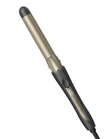 INFINITI PRO CONAIR Tourmaline Ceramic 1-Inch Curling Iron, Clamp Curling Iron, 1-Inch Barrel Produces Classic Curls, Hair Curler for Use on Short, Medium, and Long Hair, Dark Grey