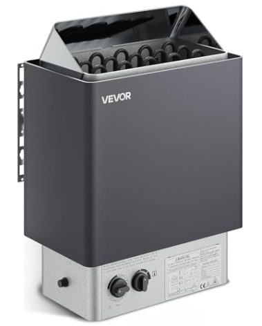 VEVOR 9KW Sauna Heater, Steam Bath Sauna Heater with Built-in Controls, Electric Sauna Stove, 3h Timer and Adjustable Temp for Max. 317-459 Cubic Feet, Home Hotel Spa Shower Use 220V FCC Certification