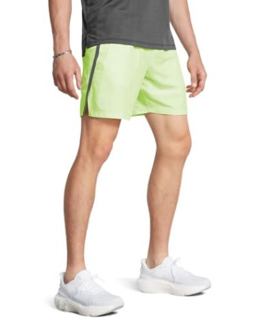 Under Armour Men's Launch Run 7-inch Shorts, (304) Morph Green/Castlerock/Reflective, 3X-Large