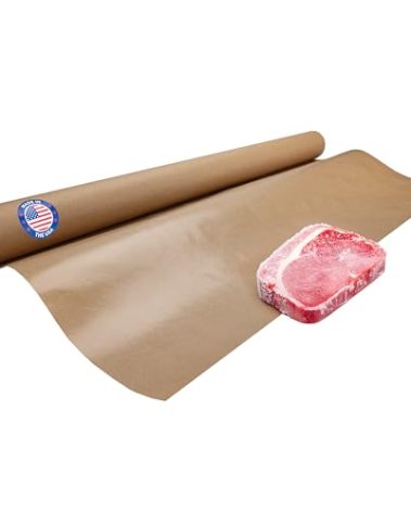 Brown Freezer Paper Roll 36" x 1800" (150 feet) - USA-made Freezer Paper for Meat & Fish - Plastic-Coated Brown Freezer Wrap for Food Freezing by IDL Packaging