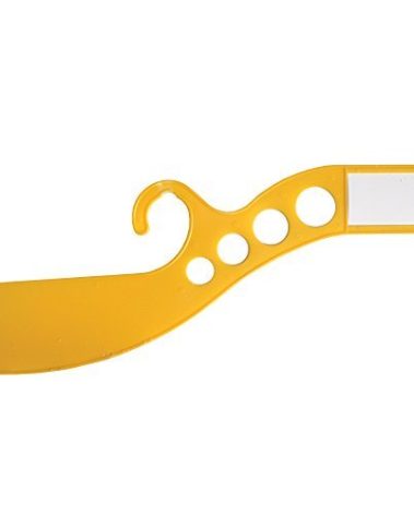 NAHANCO BRDCY Large Stockroom Rail Dividers with Curvy Body, Yellow (Pack of 25), 19"