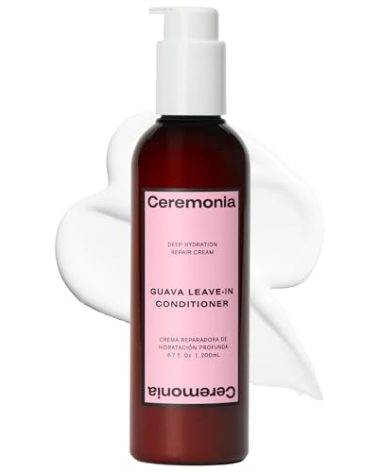 Ceremonia Guava Leave-In Conditioner Deep Hydration Repair Cream with Tamarind and Avocado, 6.7 Fl Oz | 200 mL