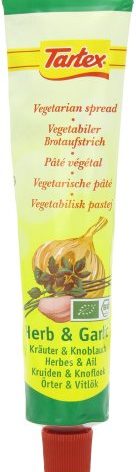 Tartex Organic Herbal and Garlic Pate Tube 200 g (Pack of 4)