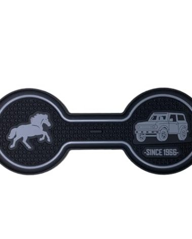 Car Cup Holder Coaster Customized for Ford Bronco 2021 2022 2023 2024 2025 Recessed Silicone Cupholder Liners Interior Accessories (Gray)