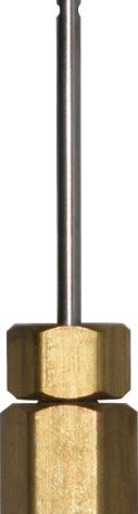 Winters STP Series STP003 Brass Gauge Adaptor, 2-3/4 OAL x 1-3/4" x 1/8" Probe