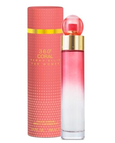 Perry Ellis 360° Coral Eau De Parfum Spray for Women - Perfume for Women, Floral & Fruity Fragrance, EDP, Designer Scent for Her, Long Lasting - 3.4 fl oz (100 mL)