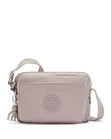 Kipling womens Women's Abanu Crossbody Handbag, Grey Gris, 9.5 L x 6.75 H 3.5 D US