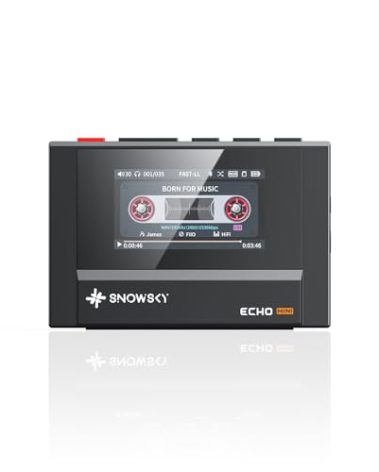 SnowSky/FiiO Echo MINI HiFi Bluetooth MP3 Player, 15Hours Playback, Independent Volume Control with 3.5mm/4.4mm Headphones Outputs (Black)