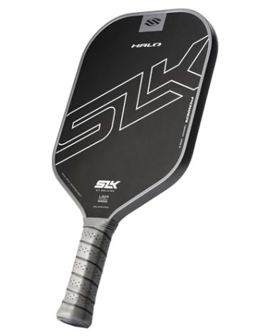 Selkirk Sport SLK Halo Power MAX Pickleball Paddle | Raw Carbon Fiber Pickleball Paddles with a Rev-Core Power Polymer Core | Designed for Ultimate Spin & Power | Gray
