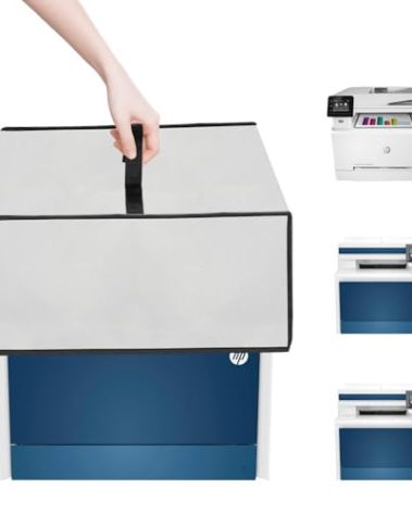 NUENSS-ROR Dust Cover for HP Printers - Waterproof Anti-Static Dustproof Case for HP Color LaserJet Pro MFP 4301fdw/4301fdn & M283fdw (Silver)