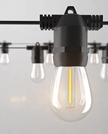 alitade S14 LED Outdoor String Lights, Shatterproof IP65 27Ft (Maximum 918Ft) for Patio Lightings Outdoor Waterproof, Outside Lights for Outdoor Lighting, Edison Vintage Backyard Lights