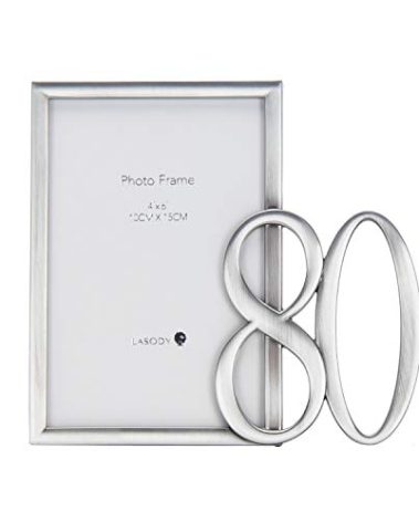 LASODY 80th Picture Frame,80 Anniversary Frame,Happy 80th Birthday Decorations