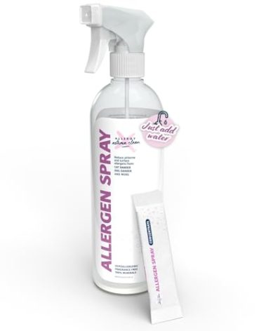 Allergy Asthma Clean Allergen Spray, Pets, Dust Allergies & More, Air & Surface, Just Add Water, Bottle with One Refill, Over 64oz Total