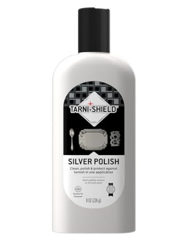 Tarni-Sheild Silver Polish - Clean, Polish, and Protect Against Tarnish - 8 Ounces – Safely Cleans Silver, Copper, Brass, and Other Metals in Just One Application