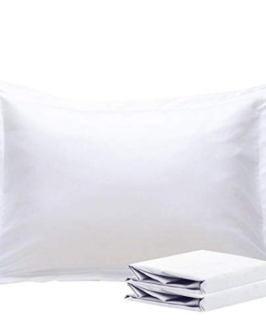NTBAY Standard Pillow Shams - 2 Pack Brushed Microfiber 20x26 Sham Covers - Super Soft and Cozy, Wrinkle, Fade, Stain Resistant 20x26 Inches Oxford Pillowcases, White