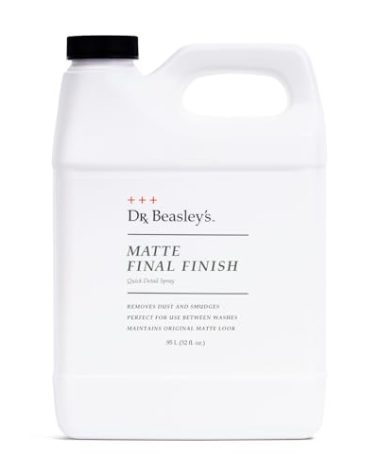 Dr. Beasley’s Matte Final Finish 32oz - Matte Safe Auto Detail Spray for Between Washes, Touch-ups. Removes Dust, Smudges, Water Spots for Showroom Appearance. pH Balanced, No Gloss