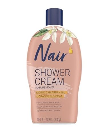 Nair Moroccan Argan Oil Shower Cream Hair Remover, 13.0 oz.