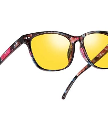 Kelinln Night Vision Driving Glasses Polarized Anti-glare, HD Yellow Tinted Glasses for Women Men
