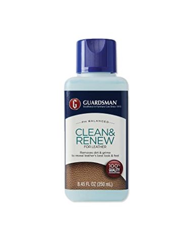Guardsman Clean and Renew Leather Protector for Leather Furniture & Car Interiors | Small Leather Goods and Leather Shoe Cleaner, 8.45 Fluid Ounces