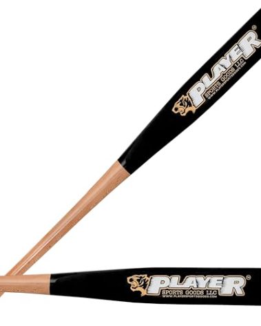 29" Pro Maple Flat Half Paddle Training Baseball & Softball Bat in Size: 29"/Weight:17 Oz/Flat Barrel:2.75" for Adult & Youth Players in Natural Handle & Black Barrel by Player Sports Goods LLC