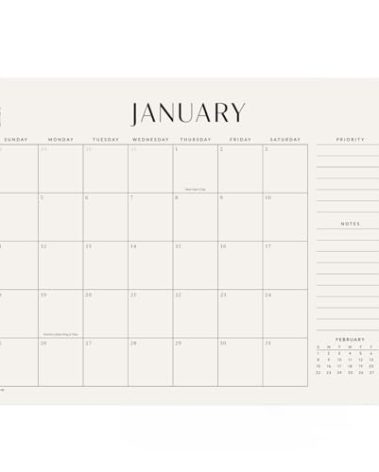 Jotsome Desk Calendar 2026, Large Desk Pad Calendar From Now to December 2026 22x17 inch, Desk Blotter Calendar for Home and Office, Easy Planning, Gift for the Holidays or Christmas