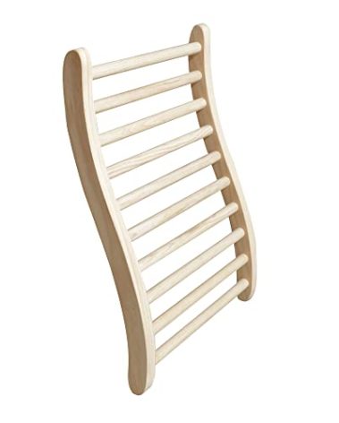 Xmatch Sauna Backrest Infrared Natural Wooden Hemlock, S-Shape Support, 17"(W) x 20.5"(H)