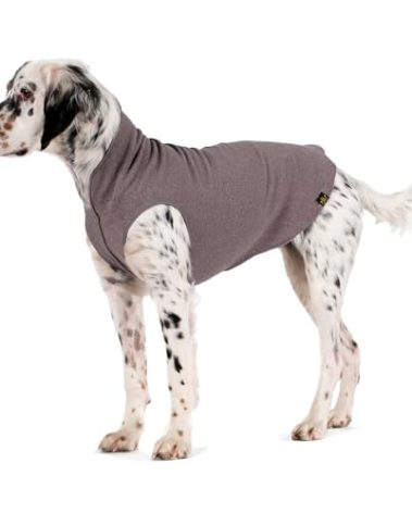 Goldpaw Stretchy Fleece Jacket for Small Dogs - Super Soft, Warm Dog Sweater - Pet Sweater Vest for Fall and Winter - Canine Clothes Made in The USA - Machine Washable - Charcoal - Size 12