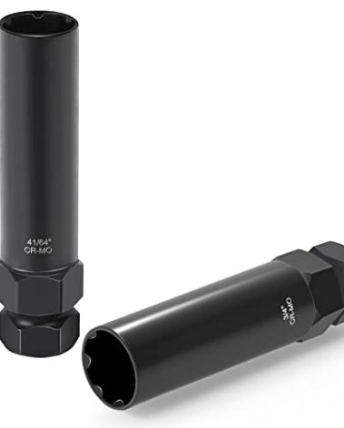 GIREORAN 2 Piece Small 6 & 7 Spline Lug Nut Socket, Wheel Lock Key for Easy Installation and Removal of Aftermarket Spline Drive Wheel Locking Lug Nut