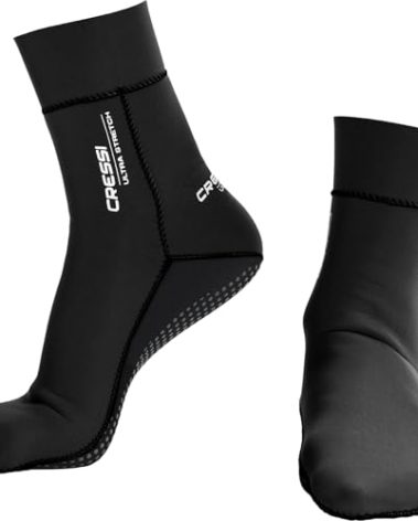 Cressi Ultra Stretch Socks 1.5 mm Diving Socks, Black, XL