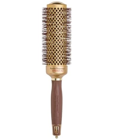 Olivia Garden NanoThermic Ceramic + Ion Speed XL Round Thermal Hair Brush - Not Electrical - Professional Blowout Brush for Normal to Thick Hair - 1 3/4"-Diameter Barrel - NTXL-44