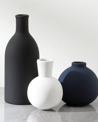 Ceramic Vase Set of 3 | Vases Home Decor | Decorative Flower Table Rustic Vase Modern Decor Vase Neutral Pottery Vases for Entryway Mantel Living Room Kitchen Bedroom -Multicolor Modern