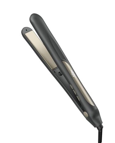 Infiniti PRO CONAIR Tourmaline Ceramic 1 Inch Flat Iron Hair Straightener, 1-Inch Flat Iron to Straighten or Curl, 5 Heat Settings, for All Hair Types and Textures, Dark Grey