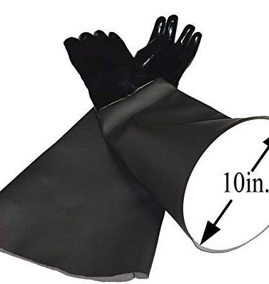 TUFF-Blast Neoprene Gloves for Sandblasting Sandblaster Sand Blast Cabinet - 10" x 30" Made in USA