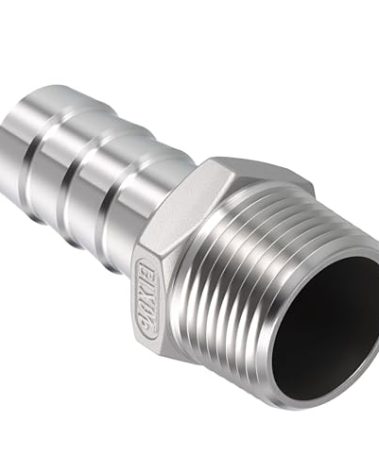 Kozelo Pack of 10 Stainless Steel Hose Barbs Fittings 3/4" Hose Barbs to 3/4" NPT Male Fittings