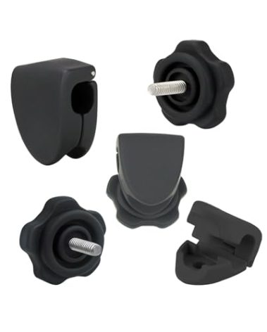 Football Visor Clips Football Visor Helmet Clips - Universal Fit (1 Pair) (Black)