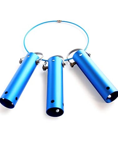 Pool Tool Holder and Organizer; Storage System for Brushes, Leaf rakes, Skimmers, Vacuum Head, and Other Telescopic Pole Cleaning Equipment attachments (3, ICY Blue)