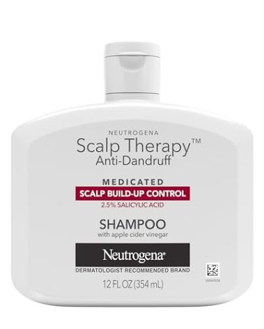 Neutrogena Scalp Therapy Anti-Dandruff Shampoo for Scalp Build-up Control, 2.5% salicylic acid, with Apple Cider Vinegar Fragrance, 12 fl oz